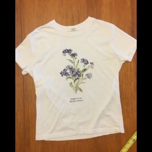 Forget me not tiny white T from Zumiez .So cute!